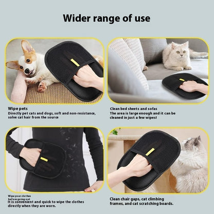 Pet Hair Remover Mitt - Pet Hair Remover Glove For Dogs, Cats, Rabbits With Long, Short, Curly Hair
